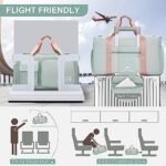 Small Gym Bag for Women, Travel Duffle Bag Carry On Weekender Bag with Shoe Compartment - Image 7