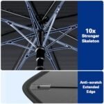 2025 Windshield Sun Shade Umbrella, Foldable Car Umbrella Sunshade with UV Block Car Front Window (Heat Insulation Protection) for Auto Windshield Covers Trucks Cars (Large) - Image 4