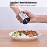 Larger Capacity Electric Salt and Pepper Grinder Set, Rechargeable Salt and Pepper Shakers Set, Kitchen Gadgets Salt and Pepper Mill - Image 4