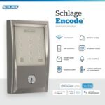 Schlage Encode Smart WiFi Deadbolt Lock for Front Door - Keyless Entry with App or Touchscreen - Works with Alexa, Hey Google, & Airbnb - Create Codes for Guests - Satin Nickel - Image 2