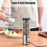 Larger Capacity Electric Salt and Pepper Grinder Set, Rechargeable Salt and Pepper Shakers Set, Kitchen Gadgets Salt and Pepper Mill - Image 3