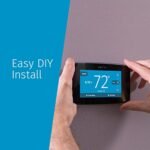 Emerson Sensi Touch Wi-Fi Smart Thermostat with Touchscreen Color Display, Works with Alexa, Energy Star Certified, C-wire Required, ST75 Black 5.625" x 3.4" x 1.17" - Image 4