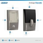 Schlage Encode Smart WiFi Deadbolt Lock for Front Door - Keyless Entry with App or Touchscreen - Works with Alexa, Hey Google, & Airbnb - Create Codes for Guests - Satin Nickel - Image 4