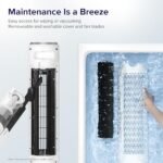 LEVOIT Tower Fan for Bedroom, Standing Fan with 28dB Quiet for Sleep, Remoter, 12H Timer, 25ft/s Velocity, 5 Speeds, 4 Modes, 90° Oscillation for Home, Office, Indoor, Bladeless 36 inch, White - Image 6