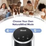 LEVOIT Tower Fan for Bedroom, Standing Fan with 28dB Quiet for Sleep, Remoter, 12H Timer, 25ft/s Velocity, 5 Speeds, 4 Modes, 90° Oscillation for Home, Office, Indoor, Bladeless 36 inch, White - Image 3