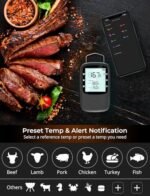Govee Bluetooth Meat Thermometer, Wireless Meat Thermometer for Smoker Oven, Digital Grill Thermometer with 2 Probes, Timer Mode, Smart LCD Backlight BBQ Thermometer for Cooking Turkey Fish Beef - Image 2