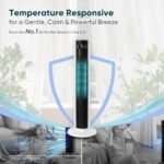 LEVOIT Tower Fan for Bedroom, Standing Fan with 28dB Quiet for Sleep, Remoter, 12H Timer, 25ft/s Velocity, 5 Speeds, 4 Modes, 90° Oscillation for Home, Office, Indoor, Bladeless 36 inch, White - Image 2