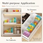 Lifewit Kitchen Cabinet Organizer for Food Contanier Lid, Lid Holder with 6 Adjustable Dividers & 7 Sections for Pantry Organizers and Storage, Home Drawer Organization, Large, 13" x 10" - Image 5