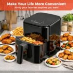 NEWBULIG Air Fryer, Compact Digital 3 Qt Airfryer with Nonstick Plate & Dishwasher Safe Basket, Quick Easy Meals, Features Auto Shutoff and Simple Touchscreen, Ideal for Small Spaces - Image 3